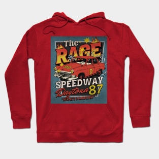 The Rage speedway vintage racing distressed retro poster Hoodie